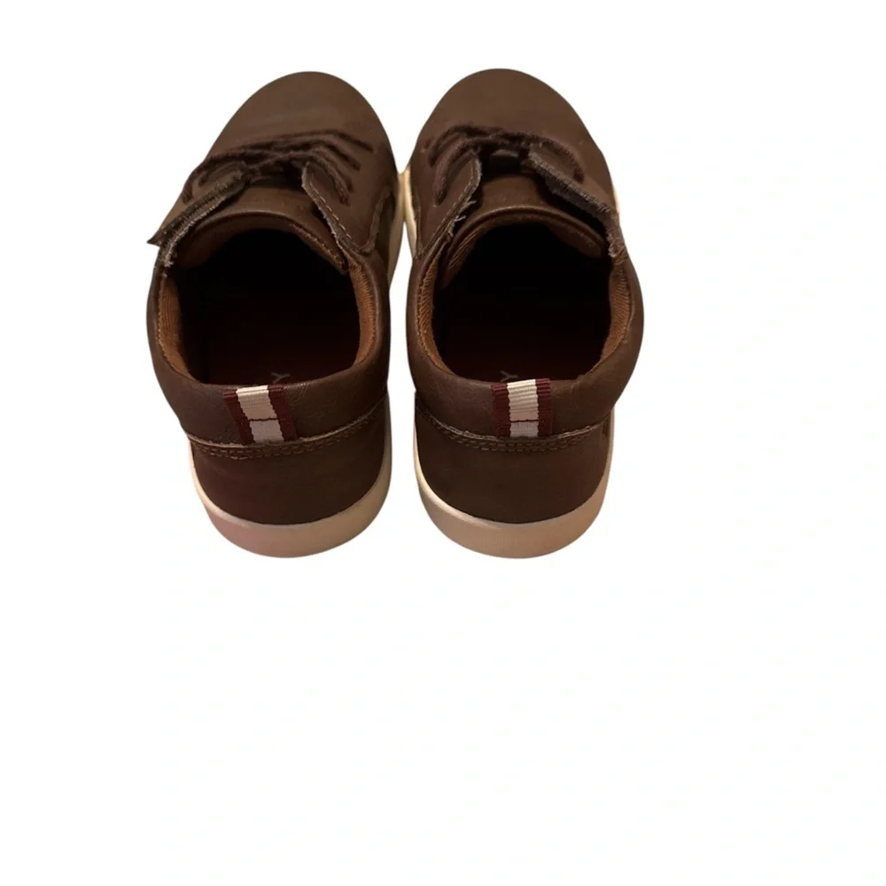 Sperry Brown Dress Shoes Suede Velcro